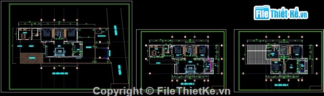 Bản vẽ biệt thự 2 tầng,Thiết kế biệt thự 2 tầng,Bản vẽ biệt thự 2 tầng kt 8.07x10.5m,biệt thự 2 tầng